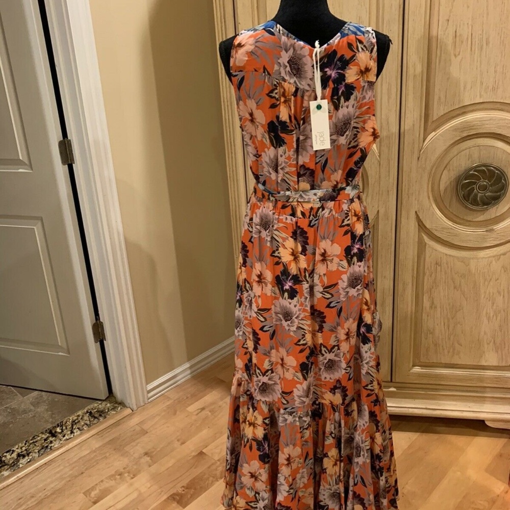 - Johnny Was Jade Priyanka Floral Silk Wrap Maxi Dress Size XL NWT~ $528 - Picture 4 of 4